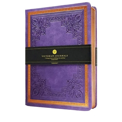 Notes 20,5×14,5 160L crte,Old Book Marker ljubičasti