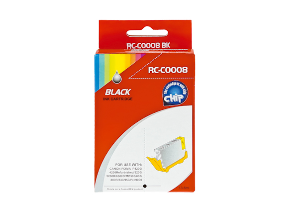 Zamjenska tinta za CANON CLI-8BK CHIP, crna