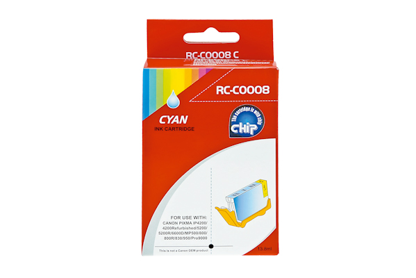 Zamjenska tinta za CANON CLI-8C CHIP, plava